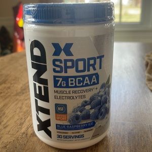 Xtend muscle recovery +electrolytes Blue Raspberry Ice flavor.
